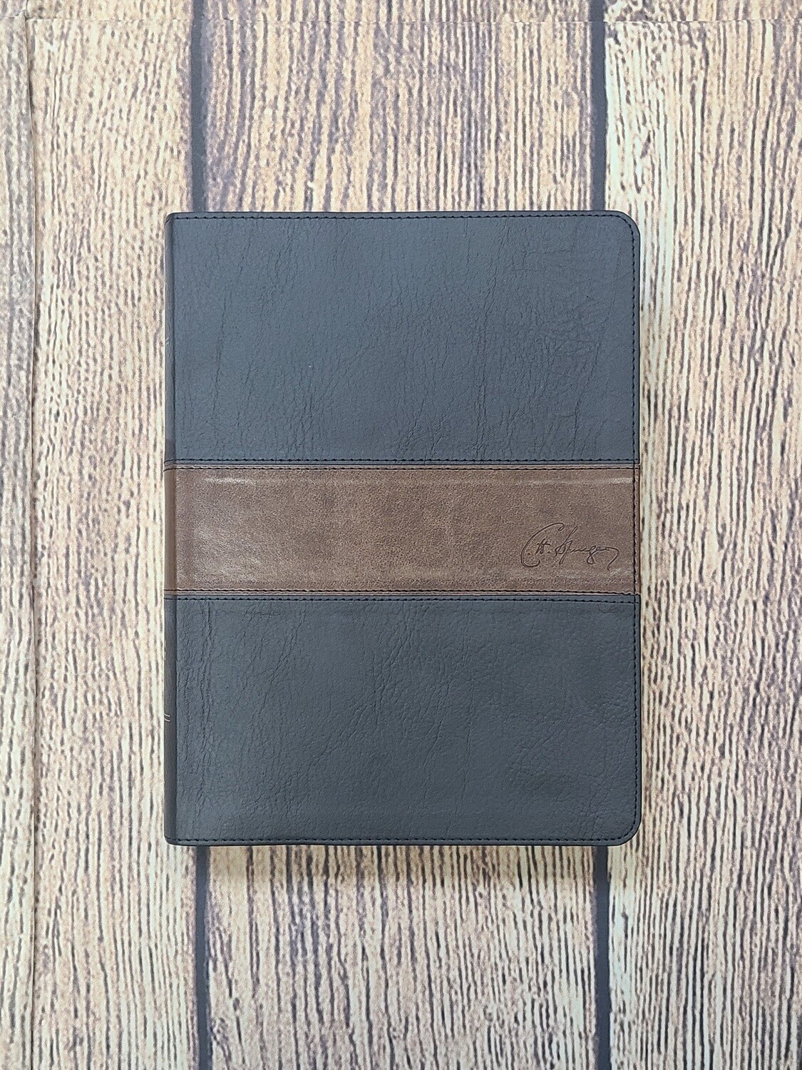 CSB Spurgeon Study Bible - Black/Brown LeatherTouch