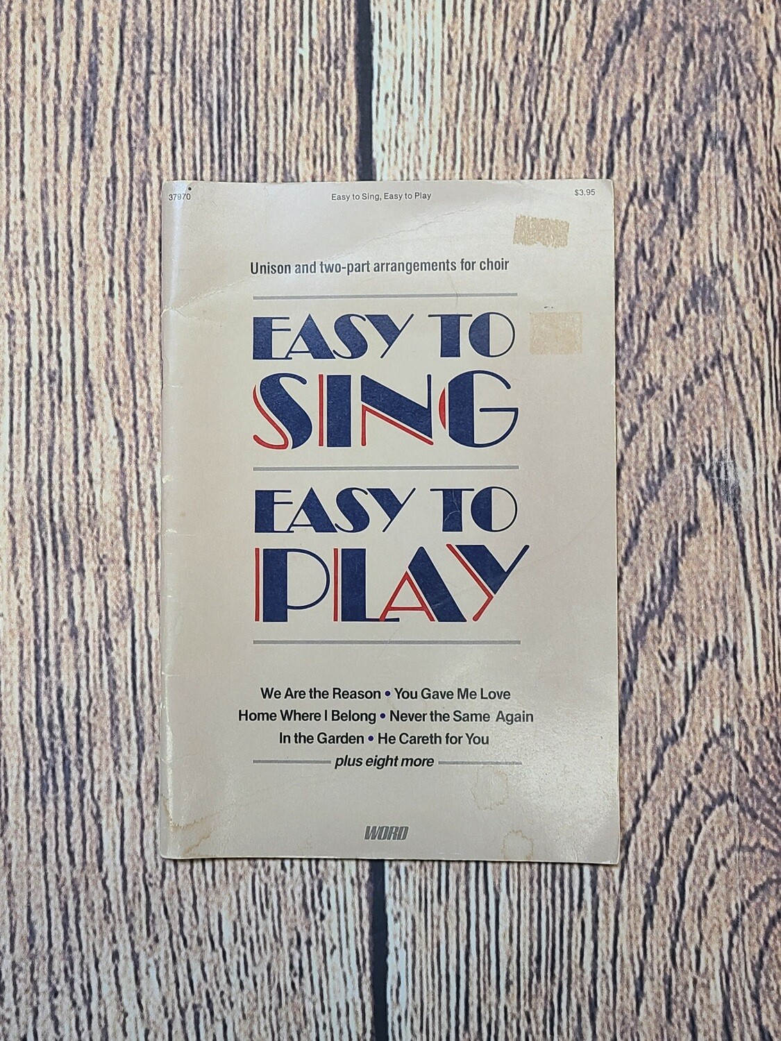 Easy to Sing, Easy to Play Hymnal Songs by Word Music