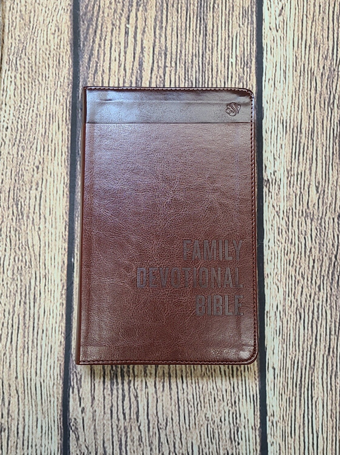 ESV Family Devotional Bible - Brown Leather Imitation