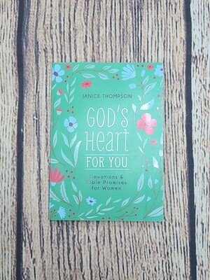 God&#39;s Heart for You: Devotions and Bible Promises for Women by Janice Thompson - Great Condition