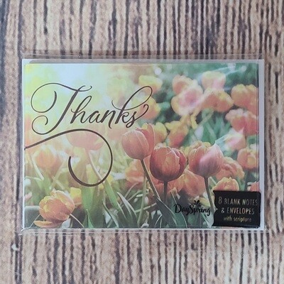 Tulip Thanks Card and Envelope Package