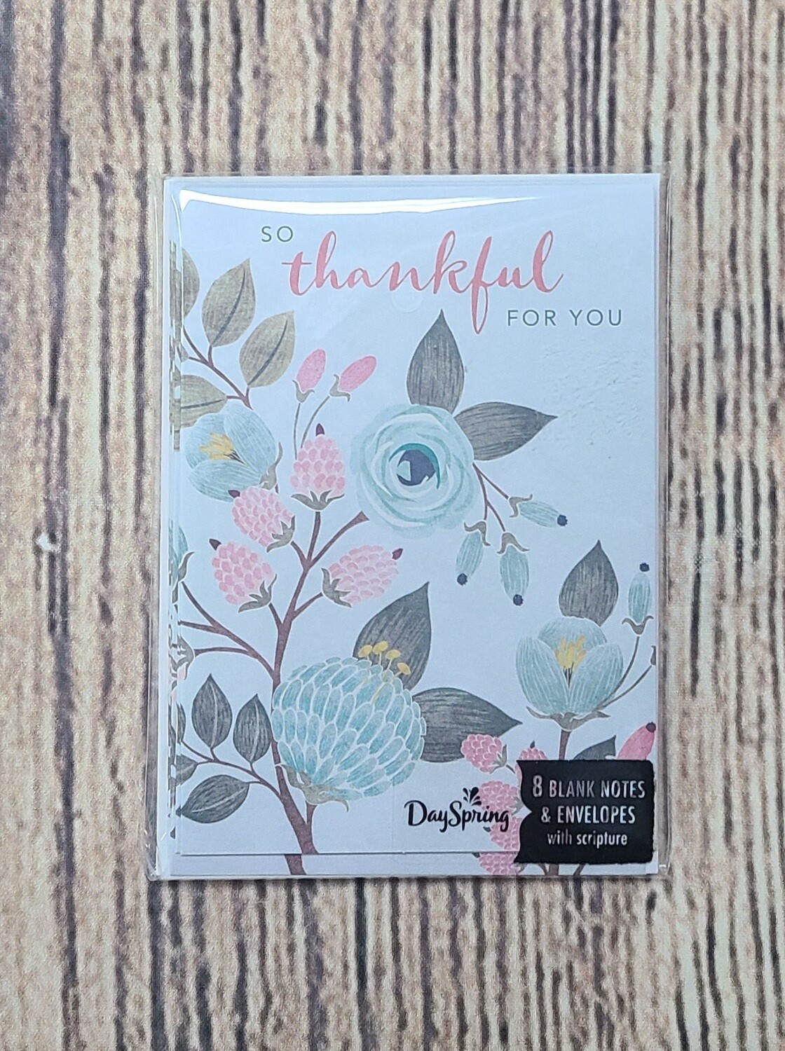So Thankful For You Card and Envelope Package