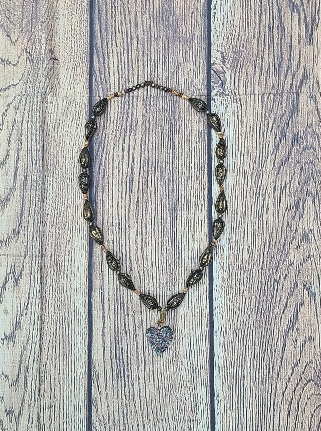 Handmade Big Heart Charm Necklace