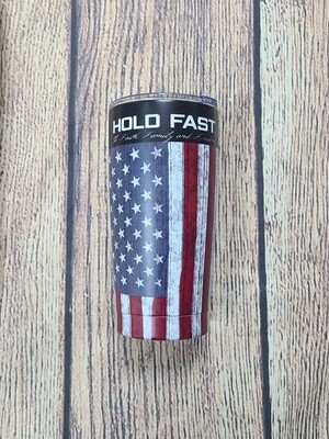 American Flag Hold Fast Stainless Steel Mug