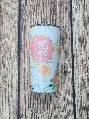 Trust in the Lord Multi-Color Flower Stainless Steel Mug