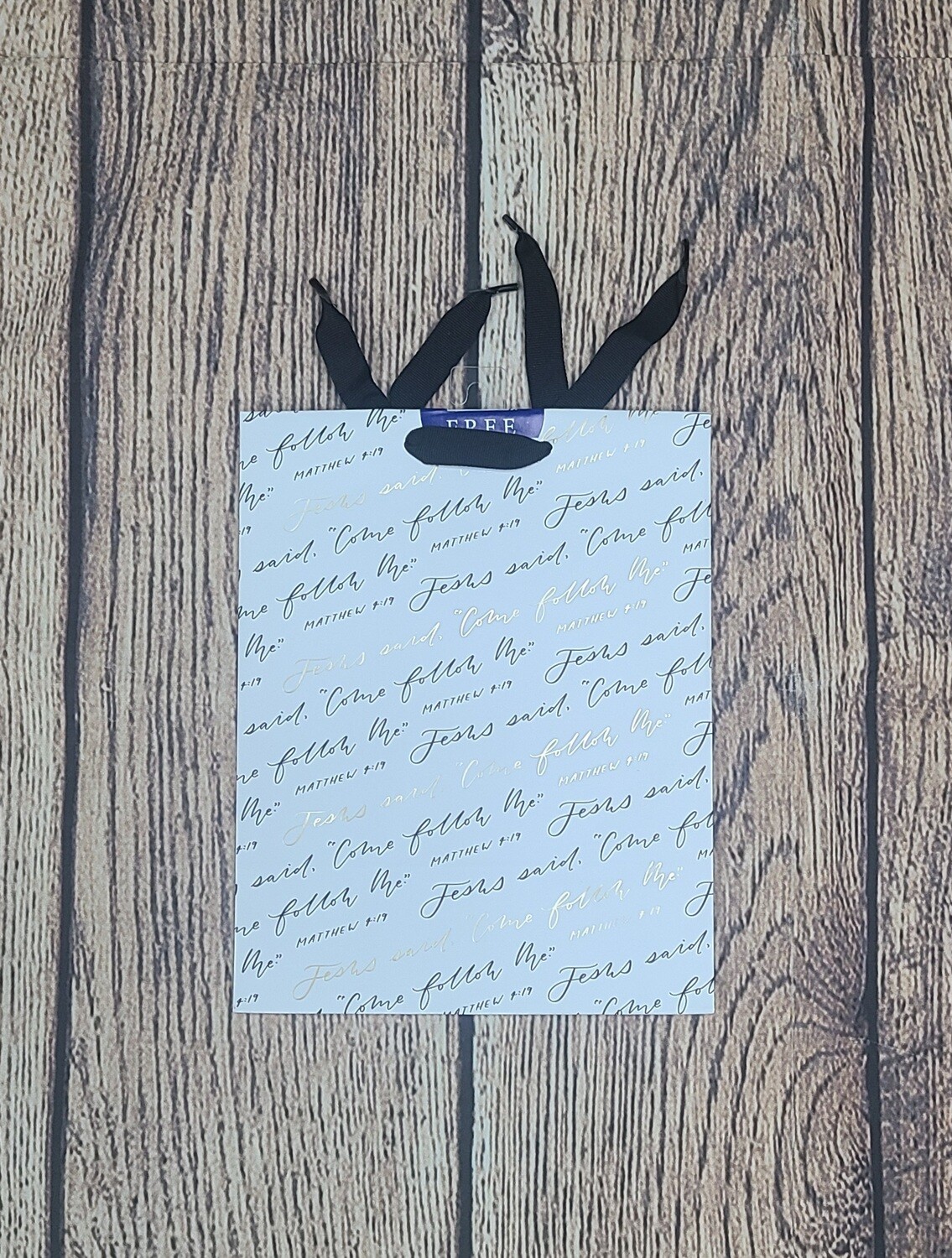 Jesus said, &quot;Come Follow Me.&quot; Matthew 4:19 Medium Gift Bag
