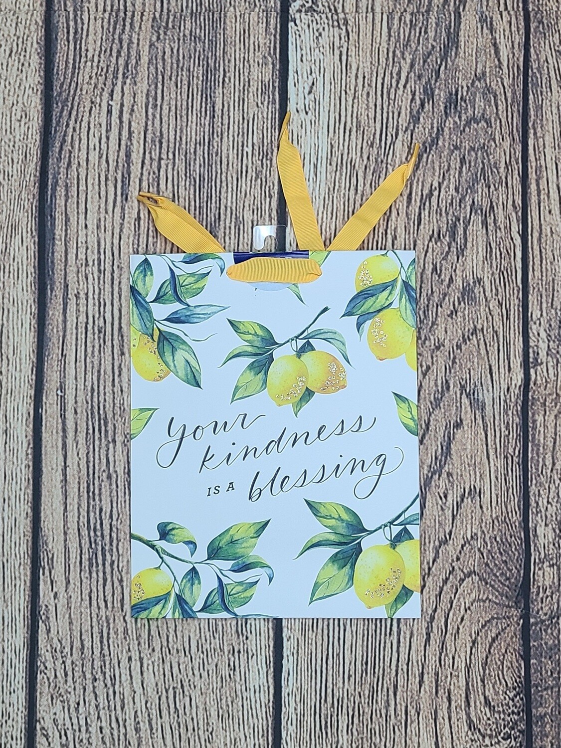 Your Kindness is a Blessing Lemon Medium Gift Bag