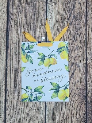 Your Kindness is a Blessing Lemon Medium Gift Bag
