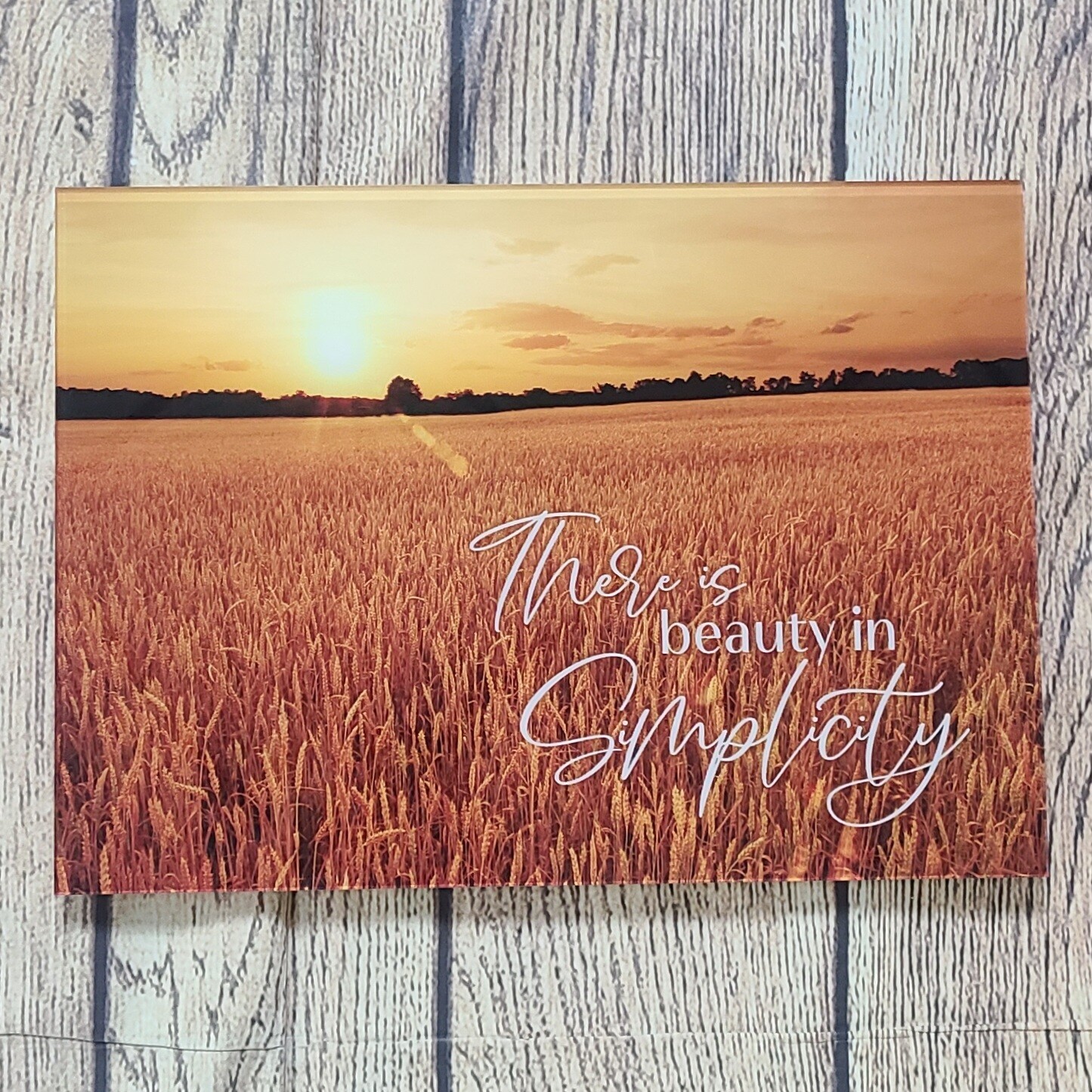 There is Beauty in Simplicity Sunrise Glossy Sign