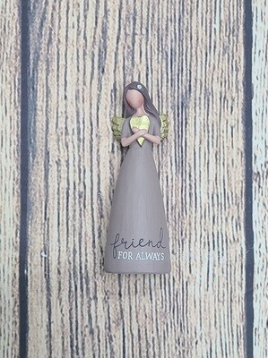 Friend for Always Resin Angel Figurine with Heart