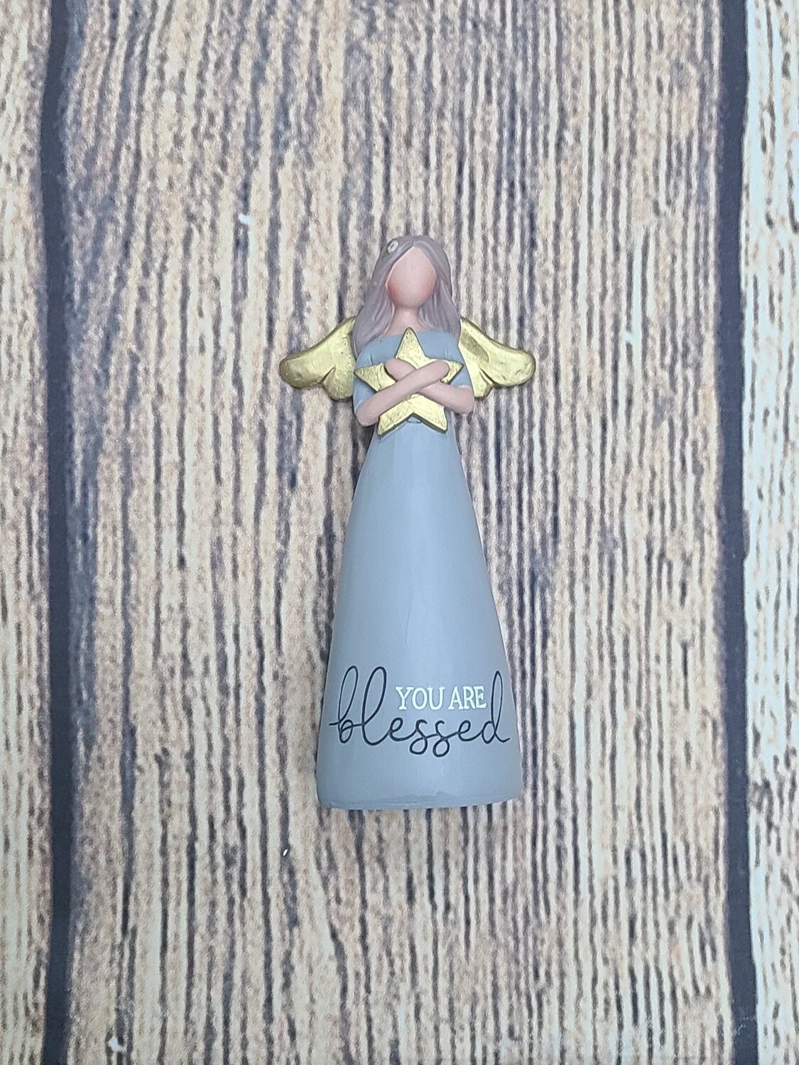 You are Blessed Resin Angel Figurine with Star