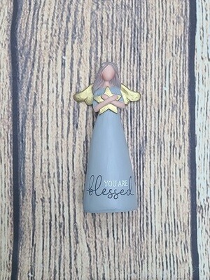 You are Blessed Resin Angel Figurine with Star