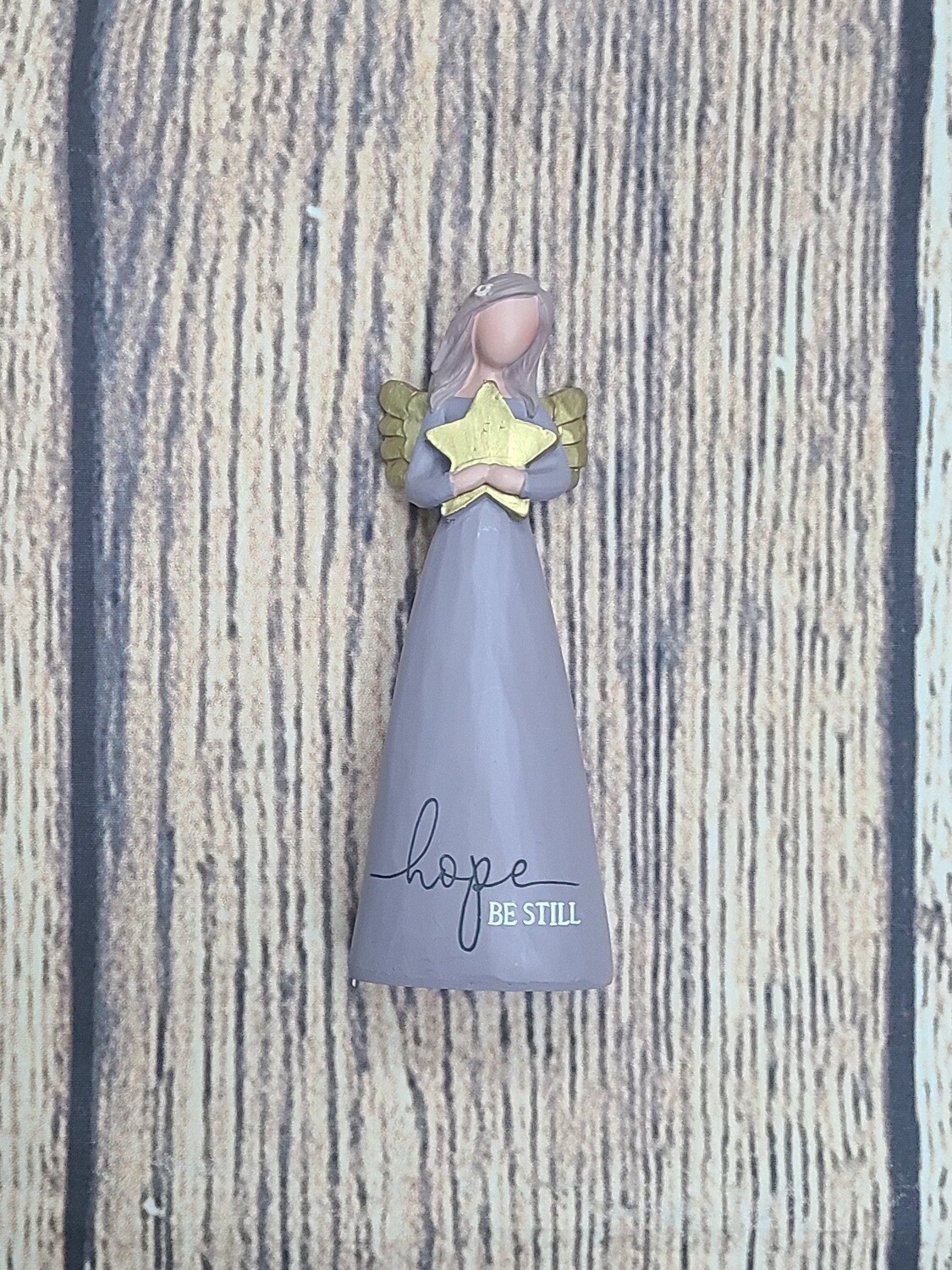 Hope Be Still Resin Angel Figurine with Star