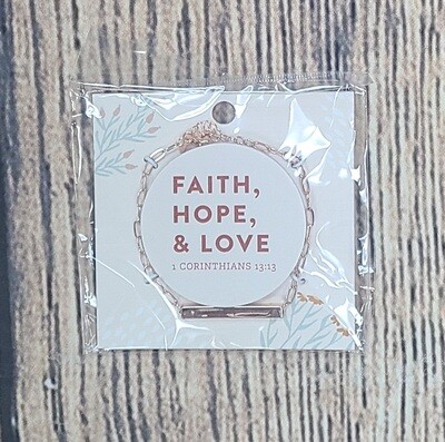Grace and Truth Faith, Hope, and Love Gold Bracelet