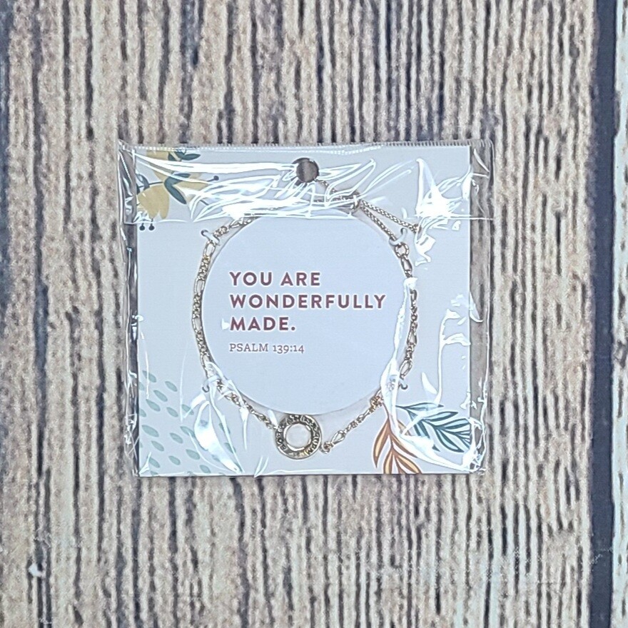 Grace and Truth You Are Wonderfully Made Gold Bracelet
