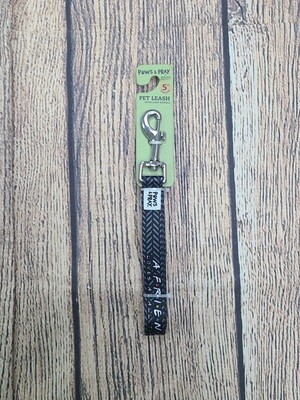 Paws and Pray Friend Black Colored Pet Leash