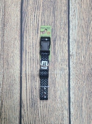 Paws and Pray Friend Black Colored Large/X-Large Pet Collar