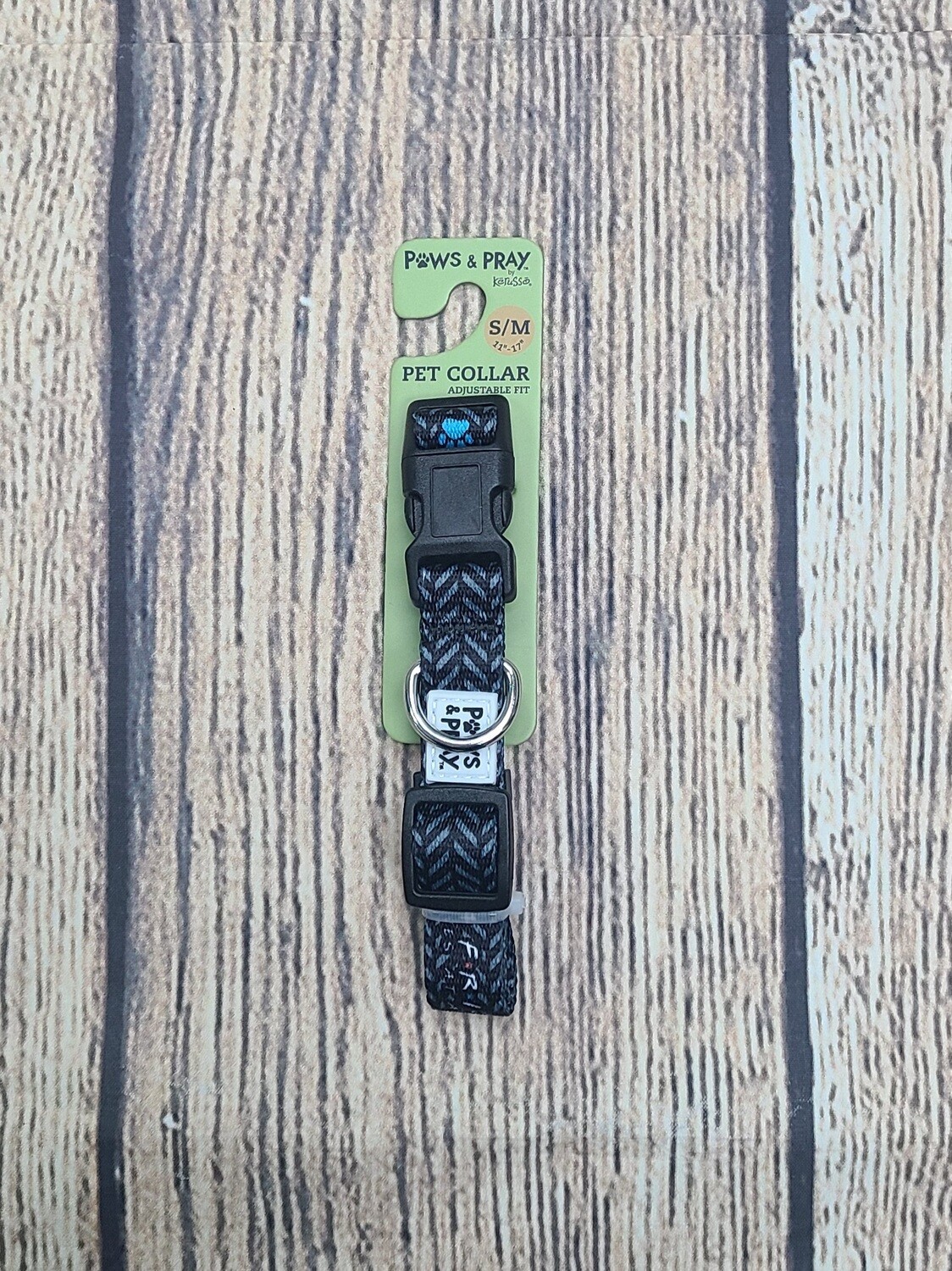 Paws and Pray Friend Black Colored Small/Medium Pet Collar