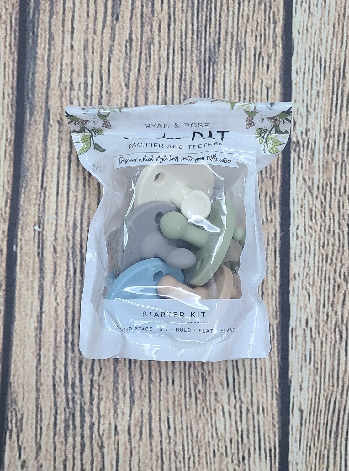 Ryan and Rose Cutie Pat Pacifier and Teether - Boy Coloring