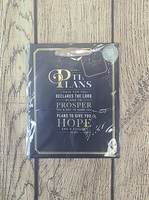 For I Know the Plans I Have For Your Declares the Lord Medium Navy and Gold Gift Bag