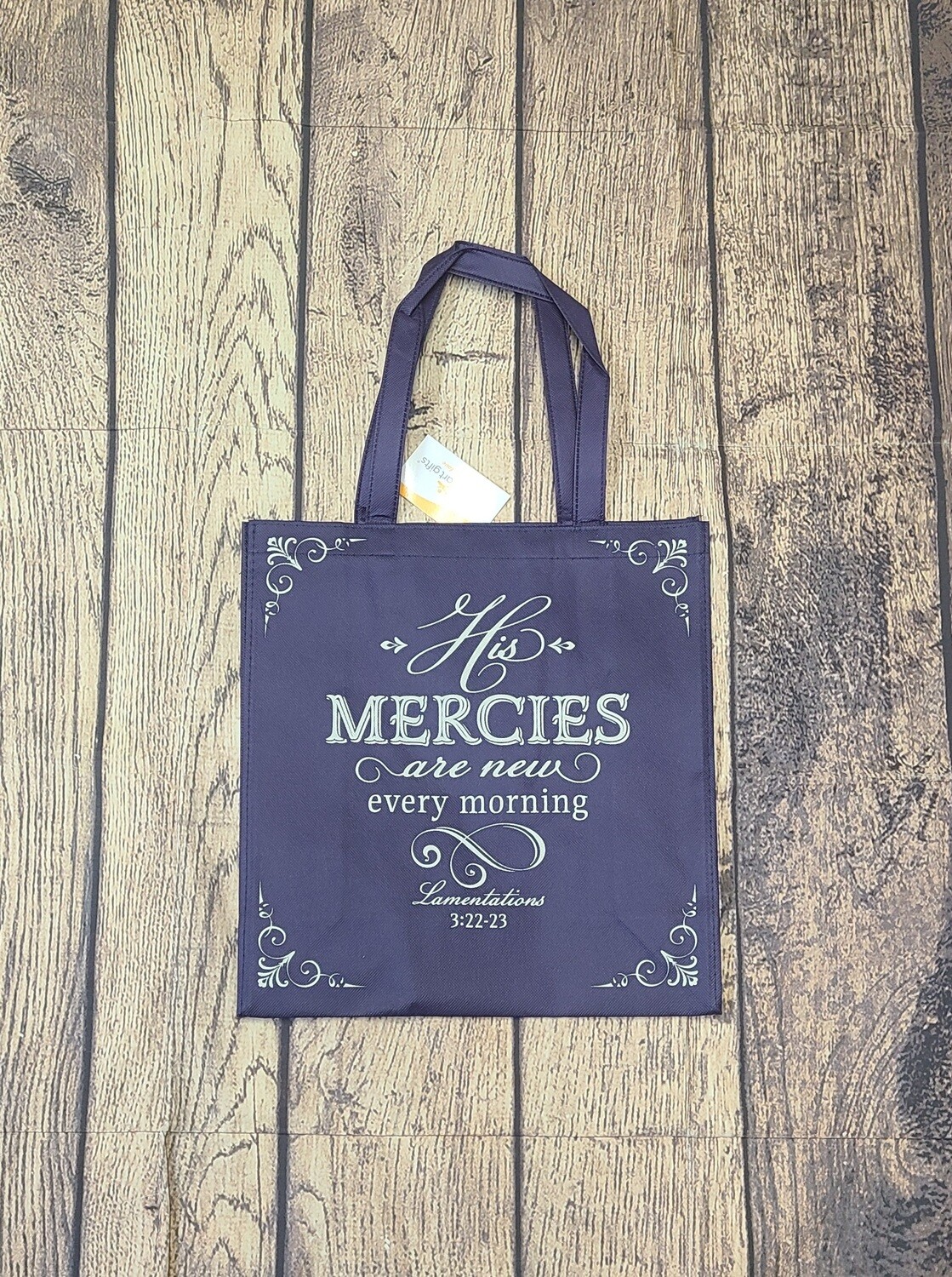 His Mercies Are New Every Morning Purple Amethyst Tote Bag