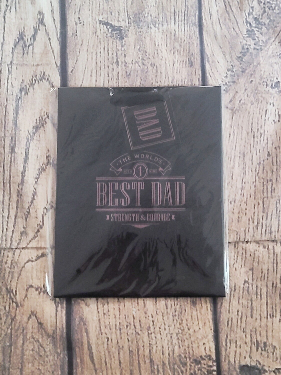 The World&#39;s Best Dad Black Medium Gift Bag