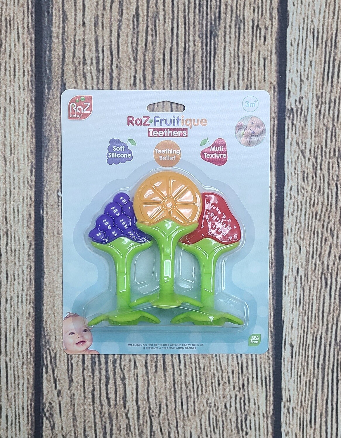 RaZ-Fruitique Silicone Teethers - Pack of 3