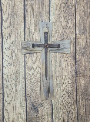 Wooden Wall Cross with Resin Nails