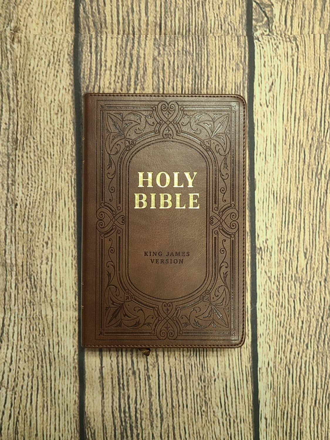 KJV Giant Print Bible Thumb Indexed - Brown Leather