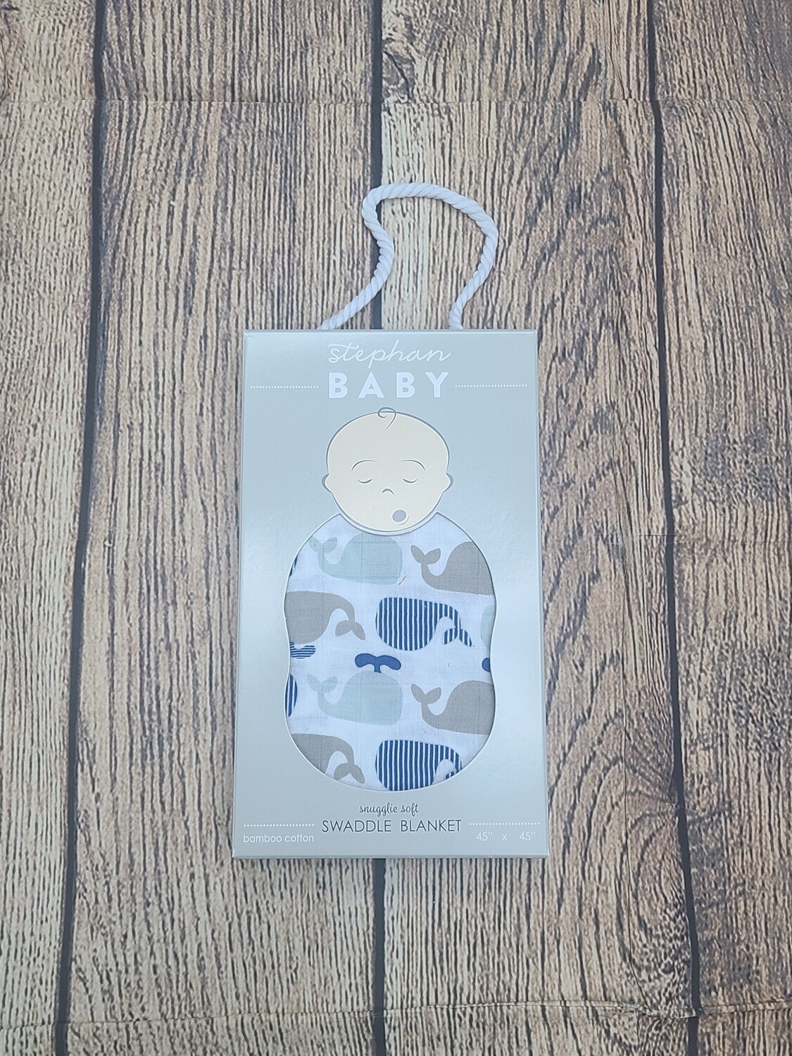Whale Swaddle Baby Blanket