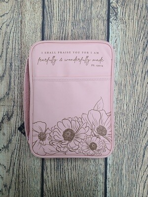 I Shall Praise You Pink Large Bible Cover