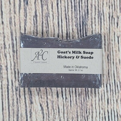 Goat's Milk Bar Soap - Hickory and Suede - Made by ASquared Creations