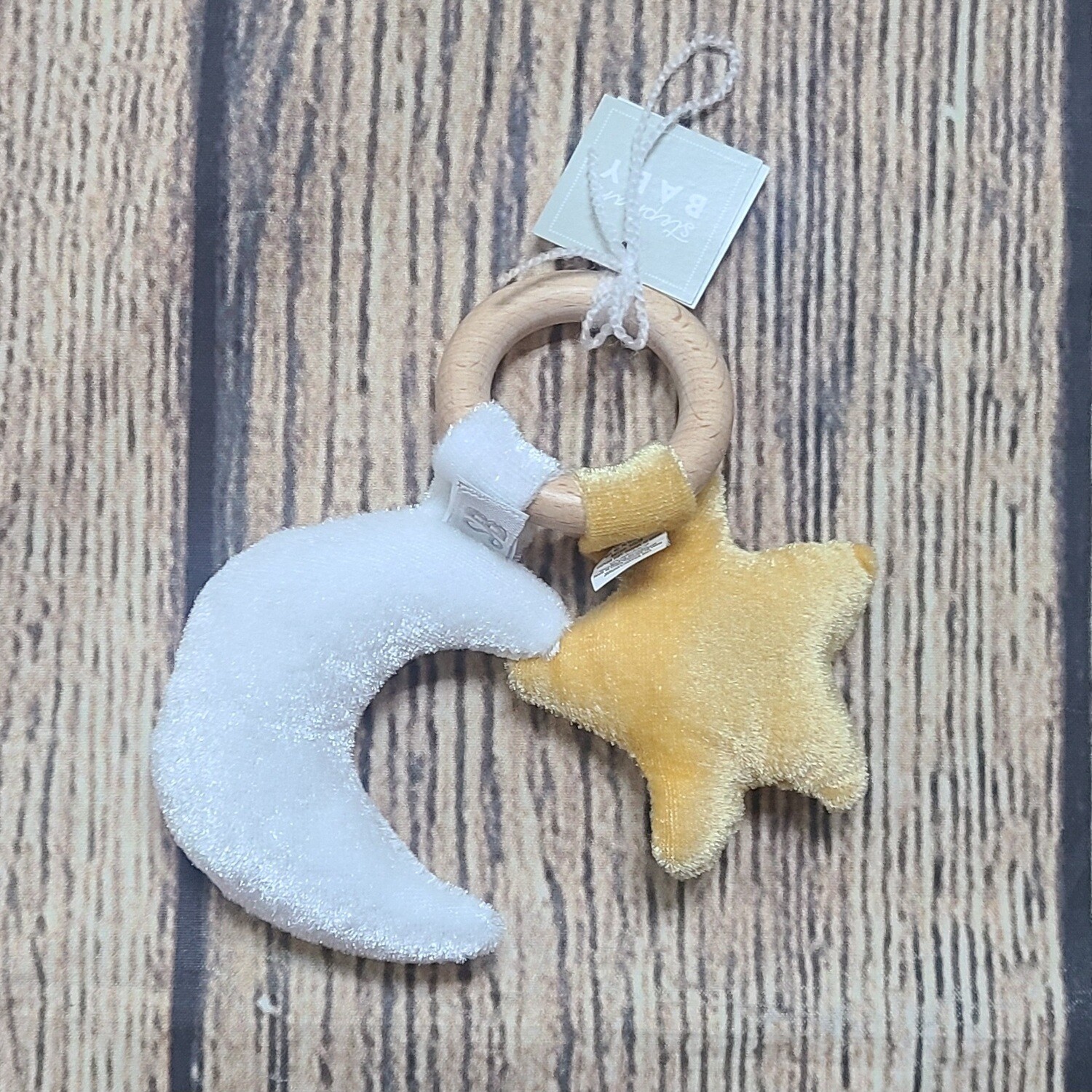 Star and Moon Wooden Teether
