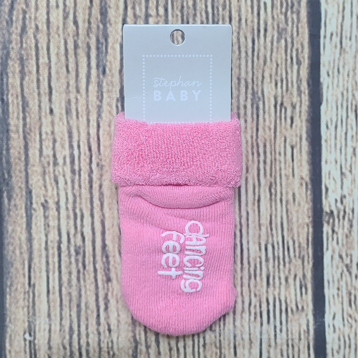 Dancing Feet Pink Baby Socks