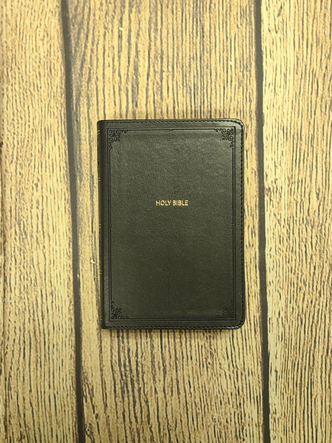 NKJV Compact Reference Bible - Black Leathersoft