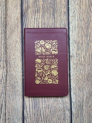 KJV Study Bible - Thumb Indexed - Crimson Bouquet Imitation Leather