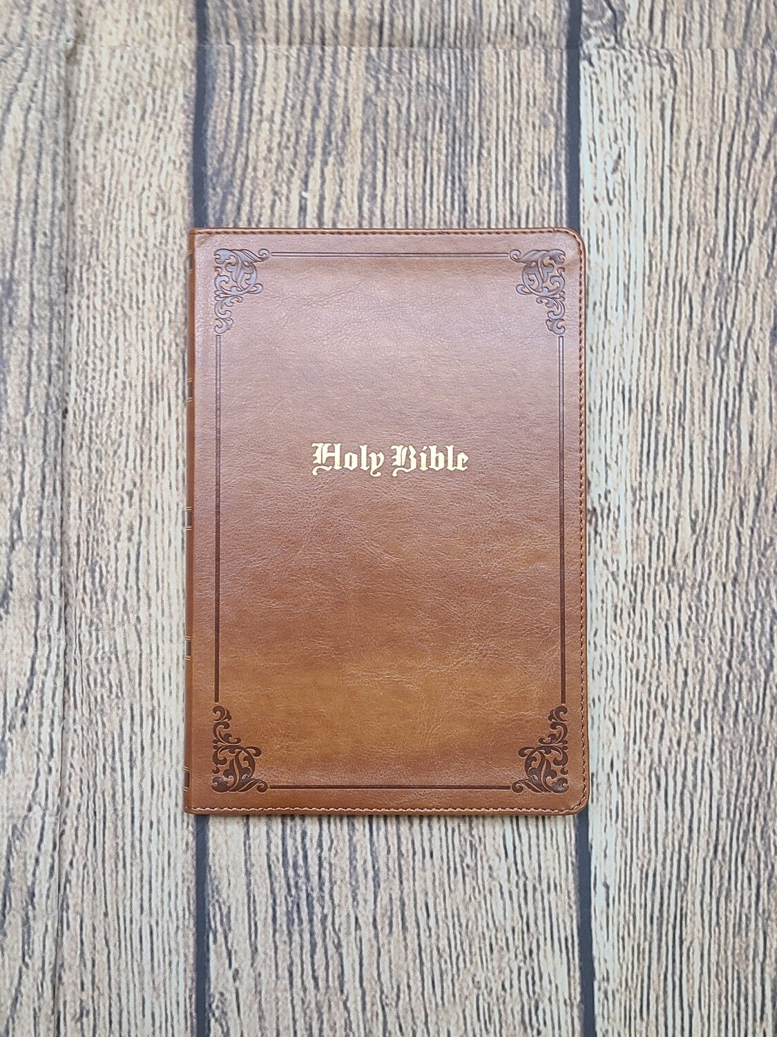 KJV Thinline Large Print Bible - Tan Leathersoft