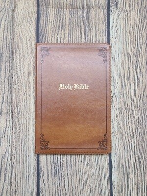 KJV Thinline Large Print Bible - Tan Leathersoft