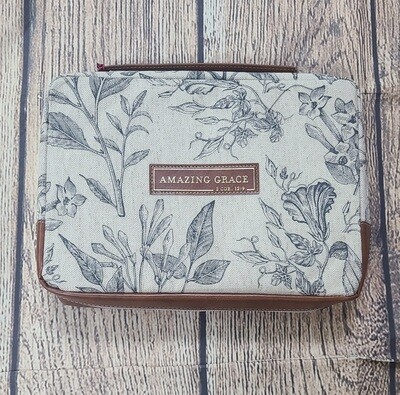 Amazing Grace Natural Canvas Large Bible Cover