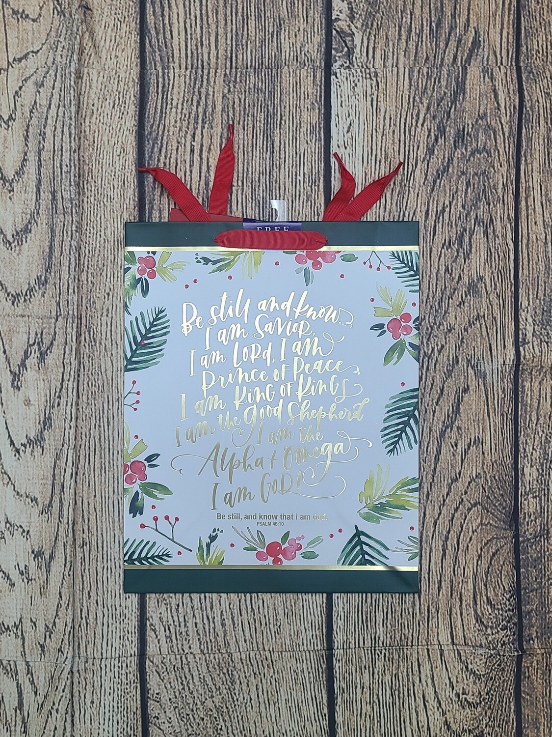 Be Still and Know Large Christmas Gift Bag