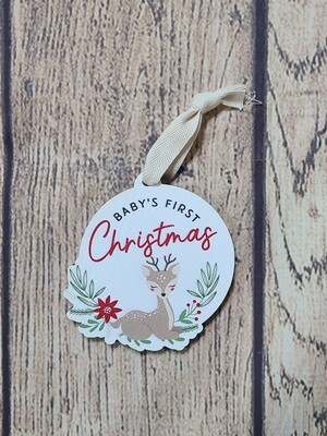 Baby's First Christmas Wooden Ornament