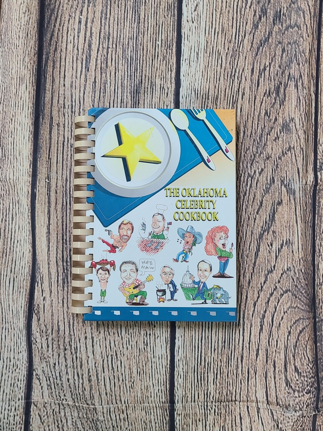 The Oklahoma Celebrity Cookbook by the Executive Coffee Service of Oklahoma City, Oklahoma - Plastic Wirebound Hardback - Good Condition