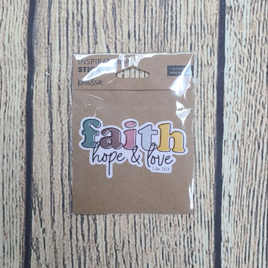 Kerusso Faith, Hope, and Love Inspirational Sticker