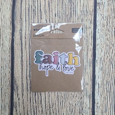 Kerusso Faith, Hope, and Love Inspirational Sticker