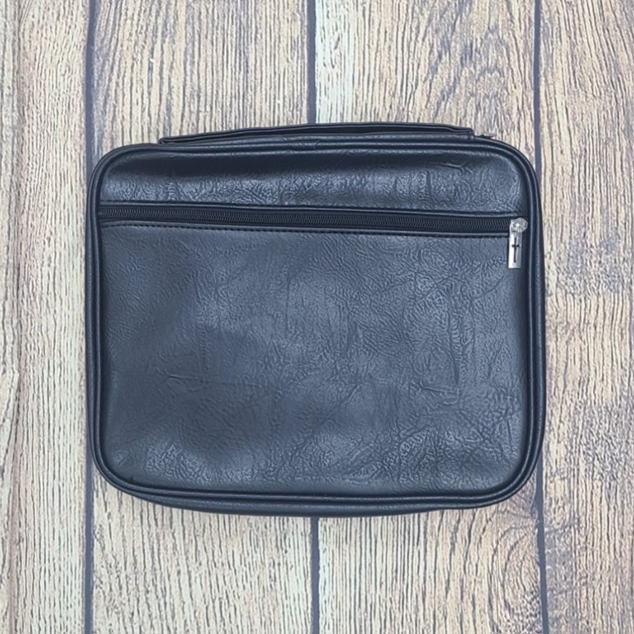 Black Leather Bible Cover - 2XL