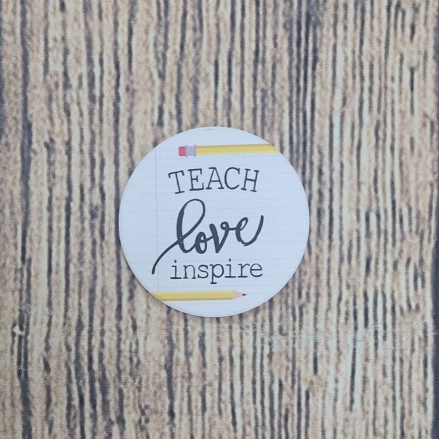 Teach Love Inspire Car Coaster