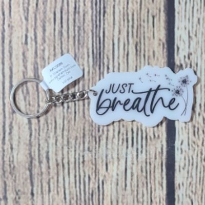 Just Breathe Key Chain