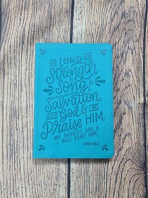 NKJV Verse Art Thinline Bible - Teal Leathersoft