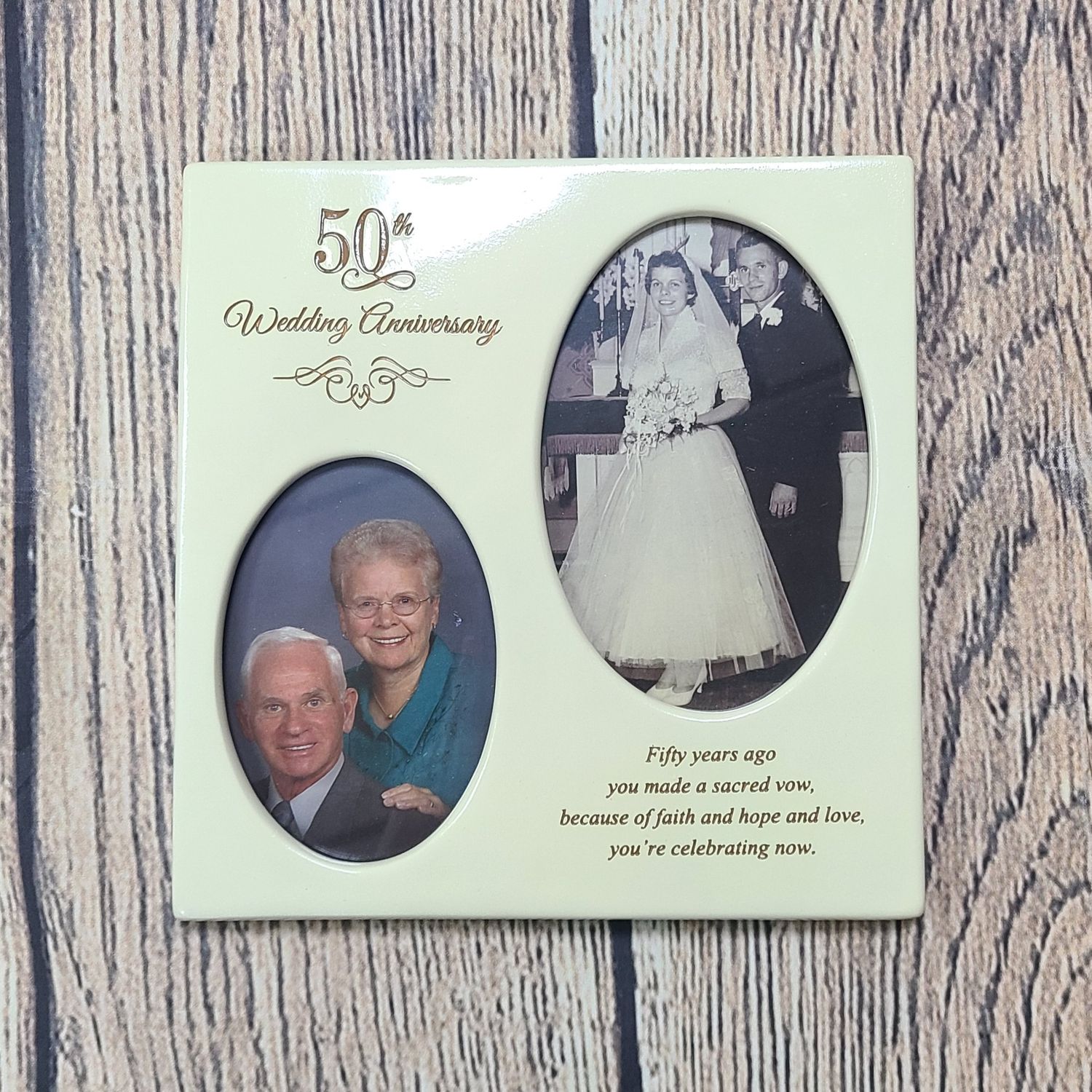 50th Wedding Anniversary Resin Photo Frame