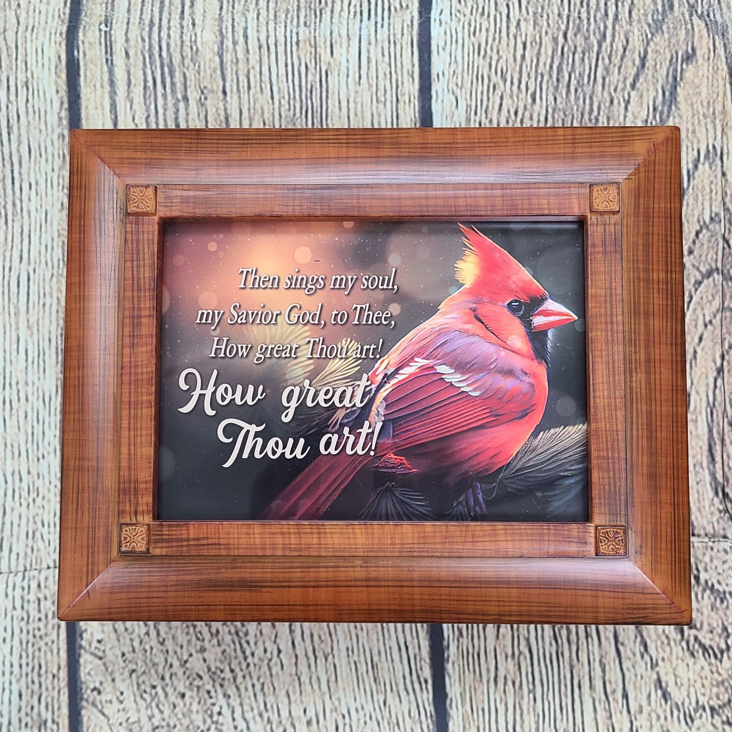 Then Sings My Soul Cardinal Keepsake Jewelry Box